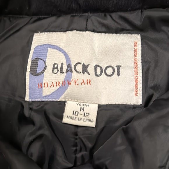 BLACK DOT SNOW OVERALLS SIZE MEDIUM 10/12 YOUTH - Picture 3 of 8